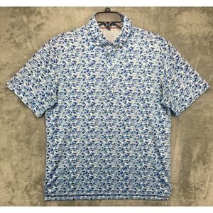 Stitch Men's Polo Shirt‎ Size M/L Blue Camo Golf Athleisure Performance